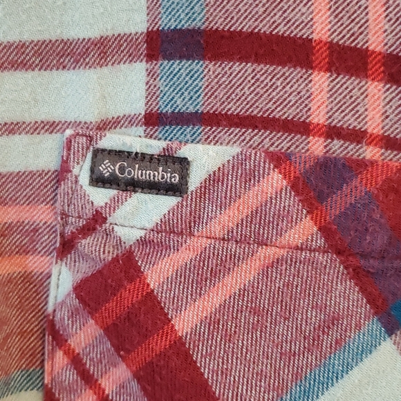 Ladies Columbia 100% Cotton Flannel Plaid Shirt Med 36-38 - Picture 4 of 11